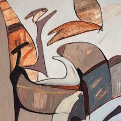 «Passing Through» - Pintura acrílica sobre lienzo, abstracta, 48 pulgadas x 60 pulgadas