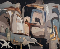 Portal to the Past - Acrylic on Canvas, Figurative Abstraction, 48in x 60in