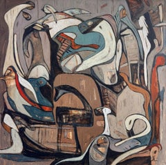 La paix intérieure - Peinture acrylique sur toile, abstraite, 36in x 36in