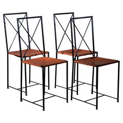 Mario Asnago y Claudio Vender Juego de 4 sillas de comedor "Moka" para Flexform