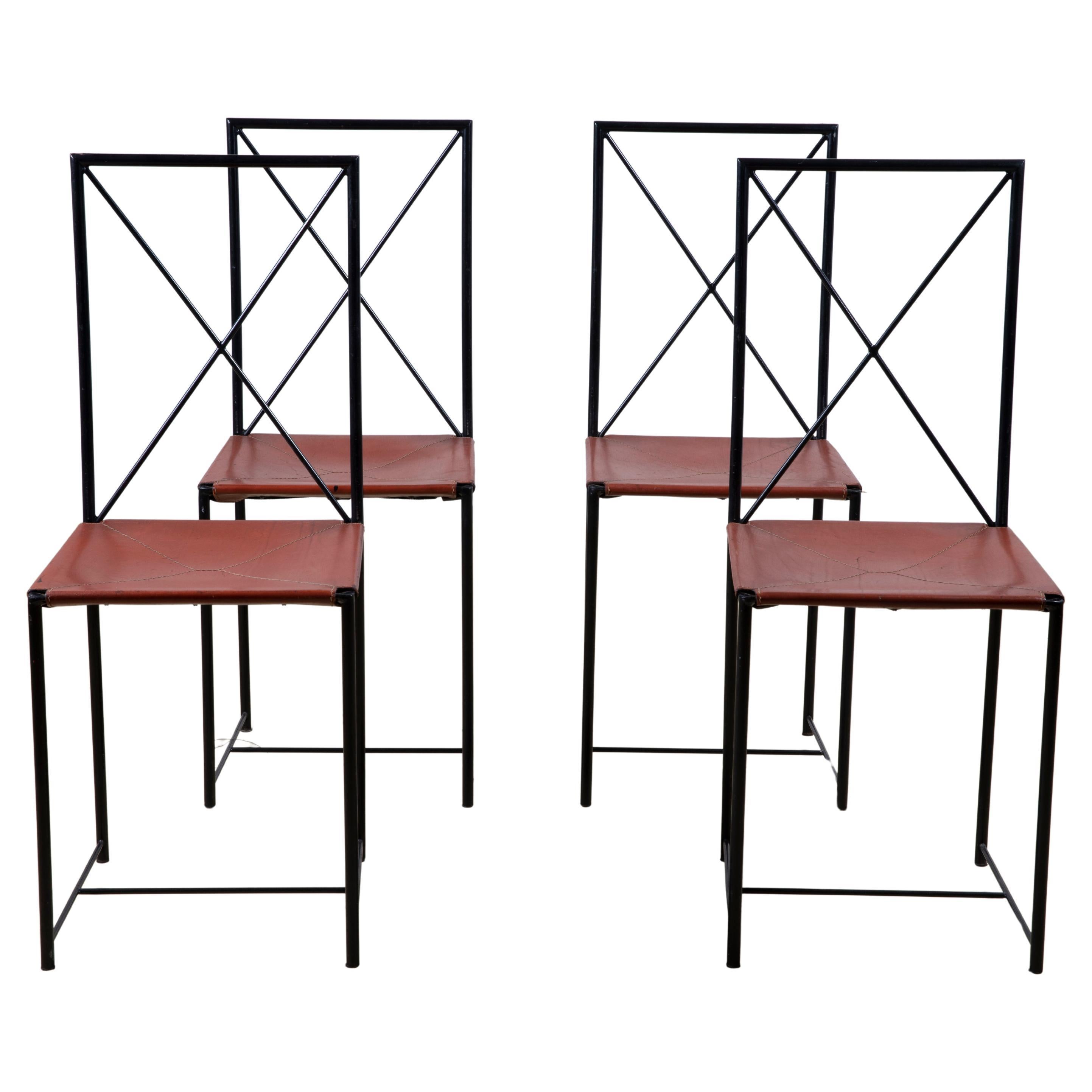 Mario Asnago and Claudio Vender Set of 4 'Moka' Dining Chairs for Flexform