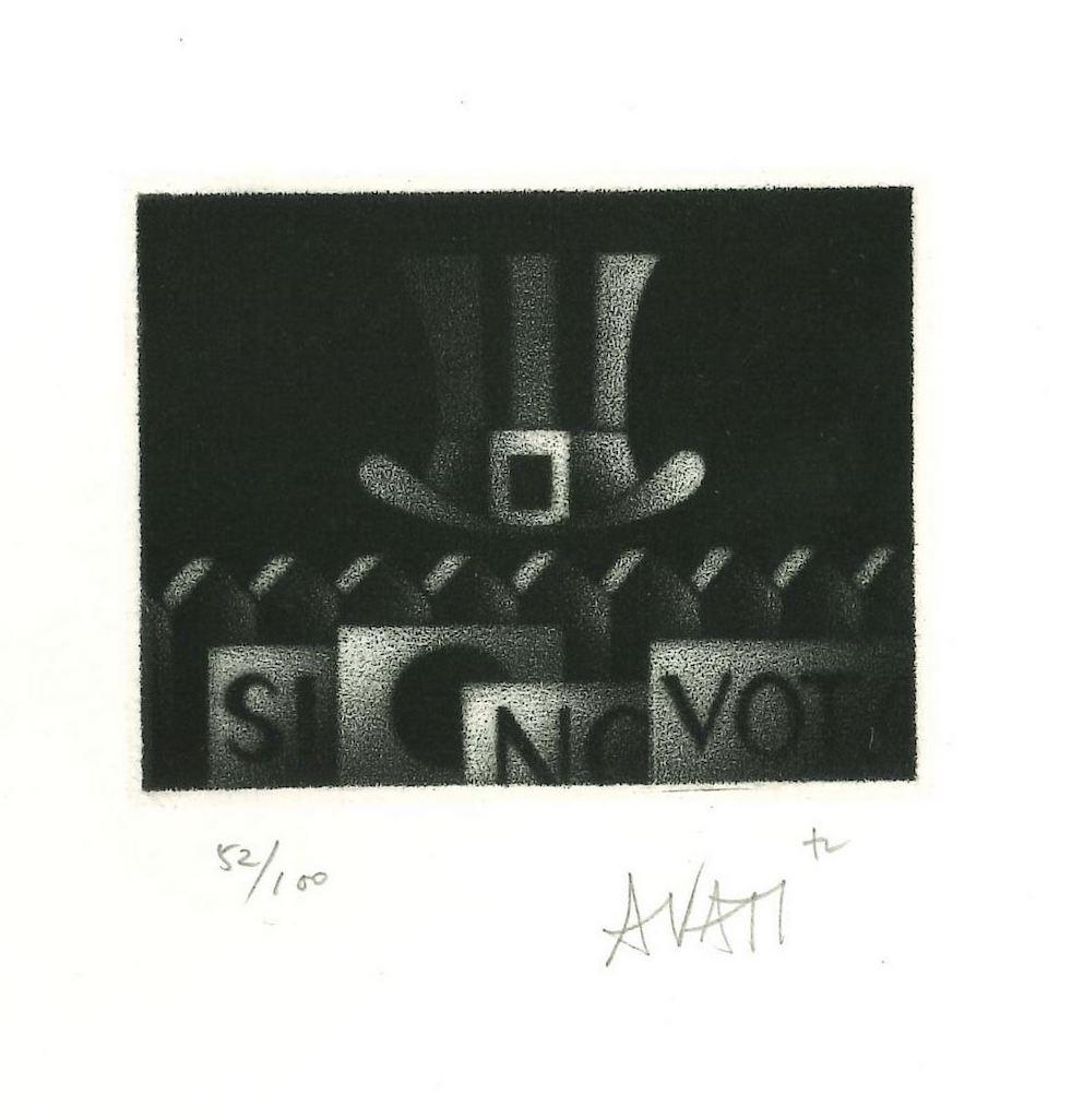 Sombrero es un aguafuerte sobre papel, realizado por el maestro artista y grabador francés Mario Avati (1921-2009).

Firmado a mano en la parte inferior derecha y numerado en la parte inferior izquierda a lápiz. Edición de 52/100 copias.

En