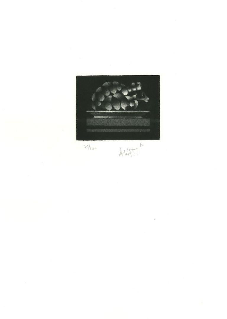 Hedgehog - Gravure sur papier de Mario Avati - Années 1960 en vente 1