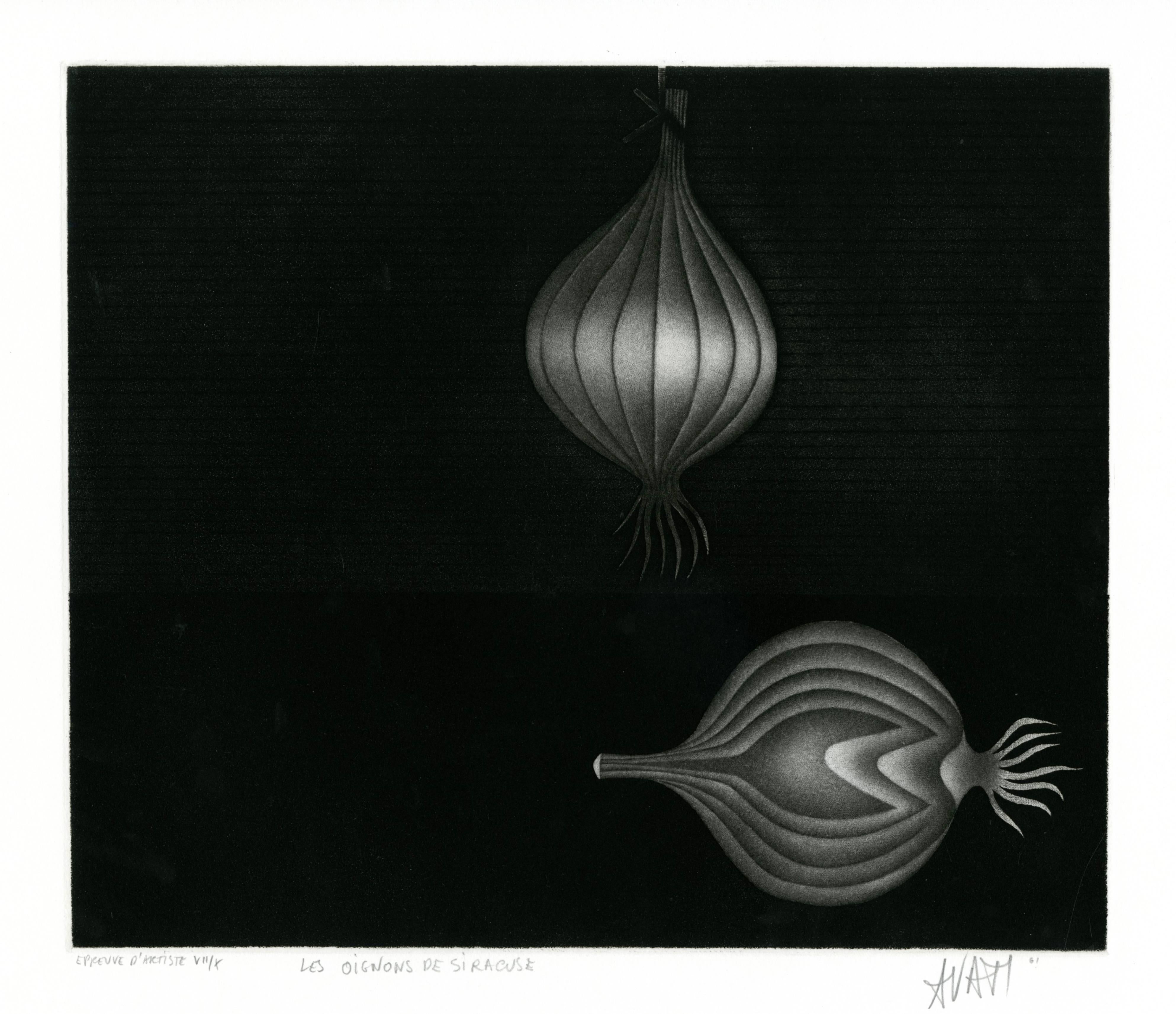 Mario Avati Still-Life Print - Les Oignons de Siracuse