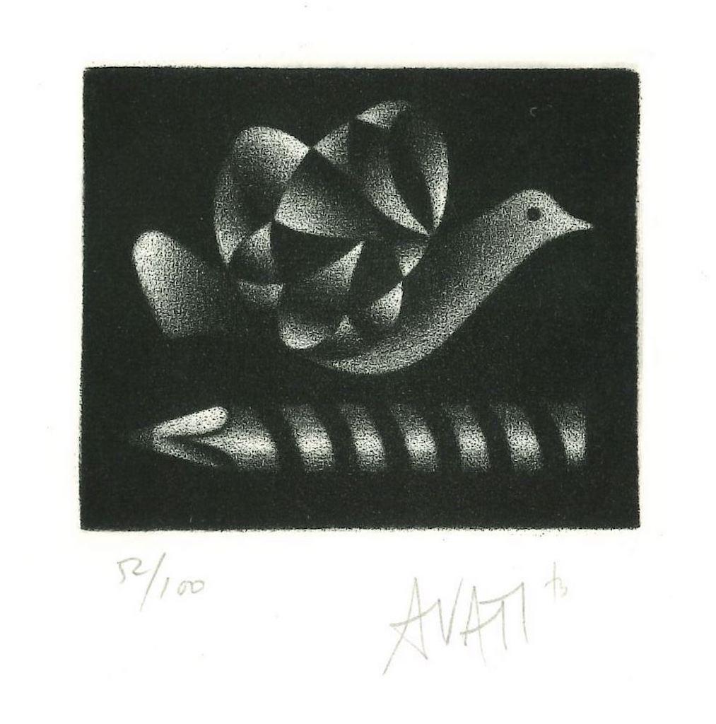 Pigeon est une gravure sur papier, réalisée par l'artiste et graveur français maître Mario Avati (1921-2009).

Signé à la main en bas à droite et numéroté en bas à gauche au crayon. Edition de 52/100 tirages.

En excellent état.

Œuvre originale