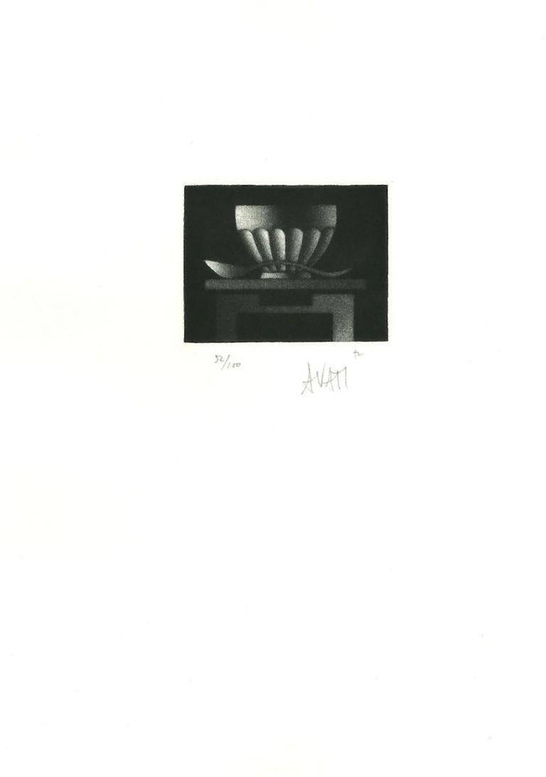 Still life - Etching on Paper by Mario Avati - 1960s For Sale 1