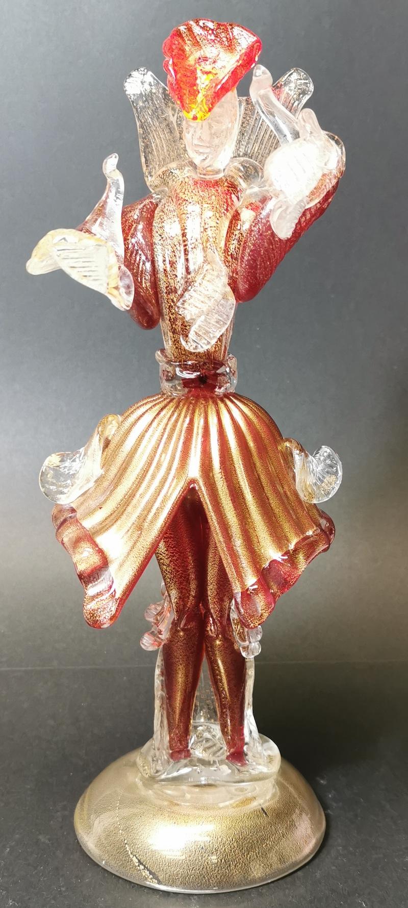 Mid-Century Modern Italian blown glass sculpture figurine by Mario Badioli, 
etched signature Badioli Murano inside base, 
Our eclectic stock crosses cultures, continents, styles and famous names.