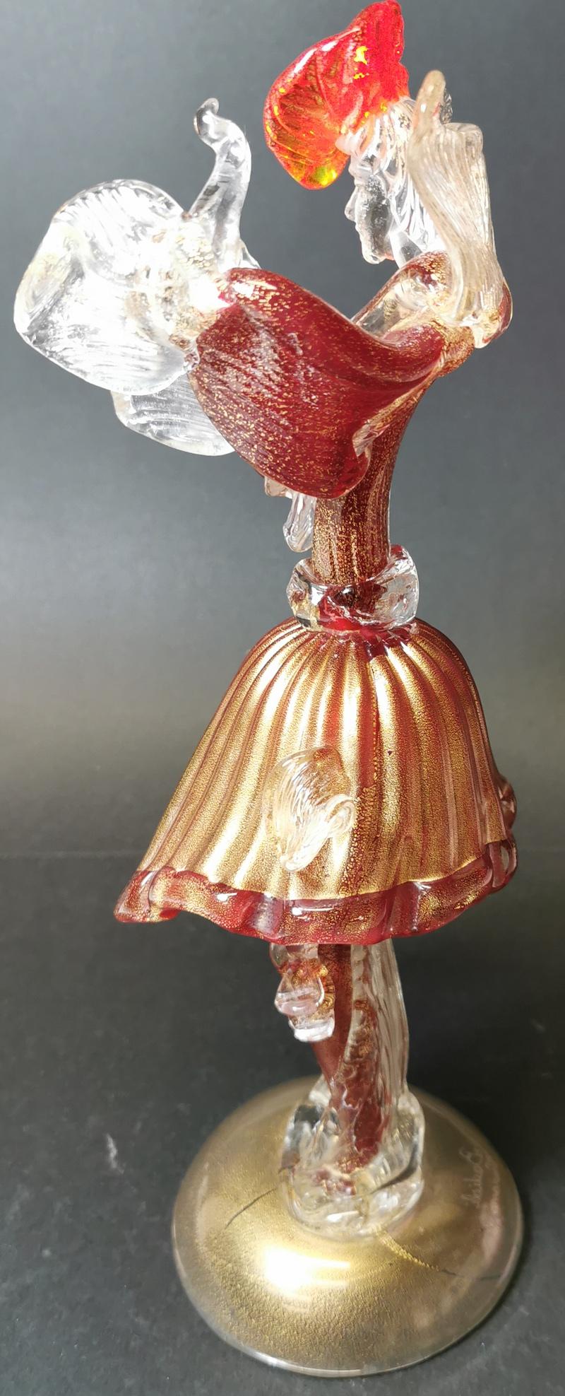 Italian Mario Badioli Murano Glass Figure For Sale