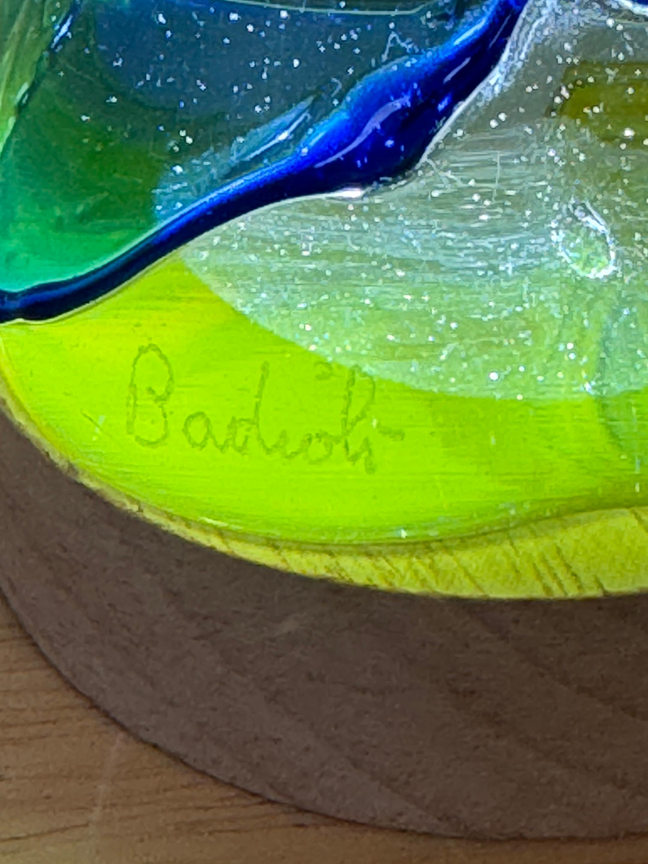 Mario Badioli, Figure abbracciate in vetro blu, verde e giallo uniche nel loro genere in vendita 5