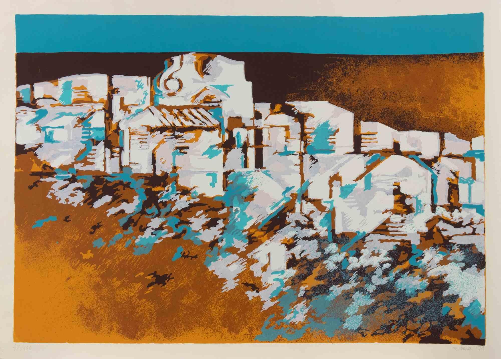 Landscape - Lithograph by Mario Bardi - 1974
