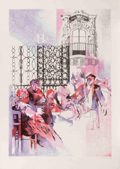 People - Lithograph by Mario Bardi - 1979