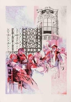 People - Lithograph by Mario Bardi - 1979