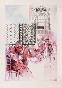 People - Lithograph by Mario Bardi - 1979