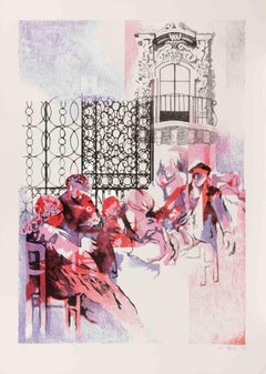 People - Lithograph by Mario Bardi - 1979
