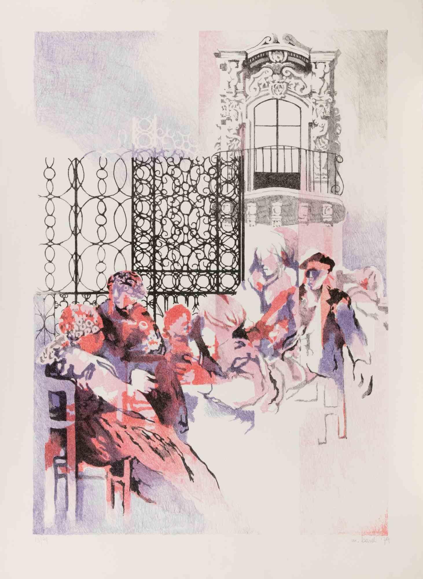 Lithograph on paper realized by Mario Bardi in 1979.

Hand signed and numbered in pencil.

Edition of 99.

Very good condition.