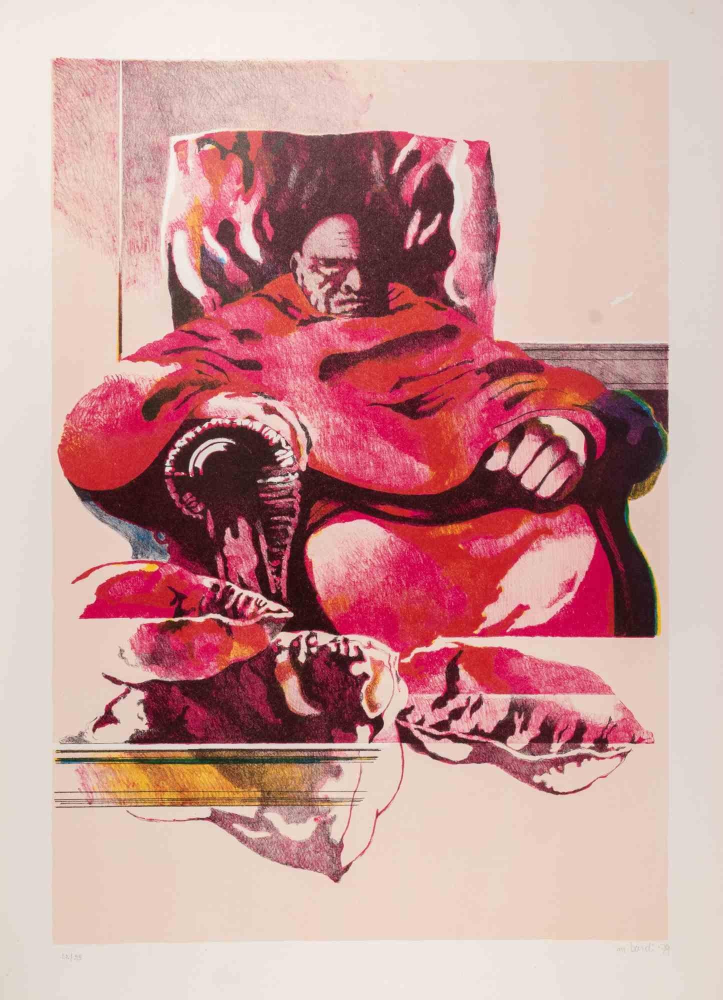 Il Cardinale - Litografia di Mario Bardi - 1979