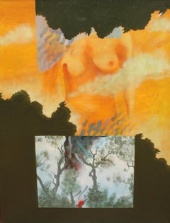 Amanecer en la sierra - Óleo sobre tela - Año 1977