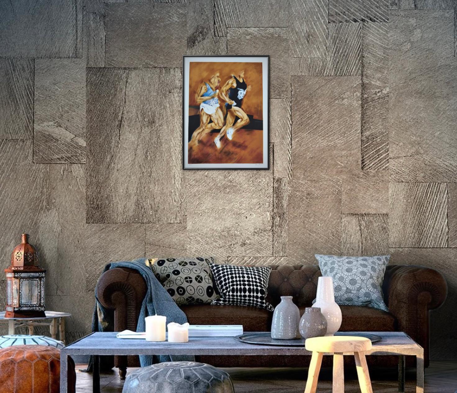 Sin título - Figurative Painting Marrón de Mario Bedini