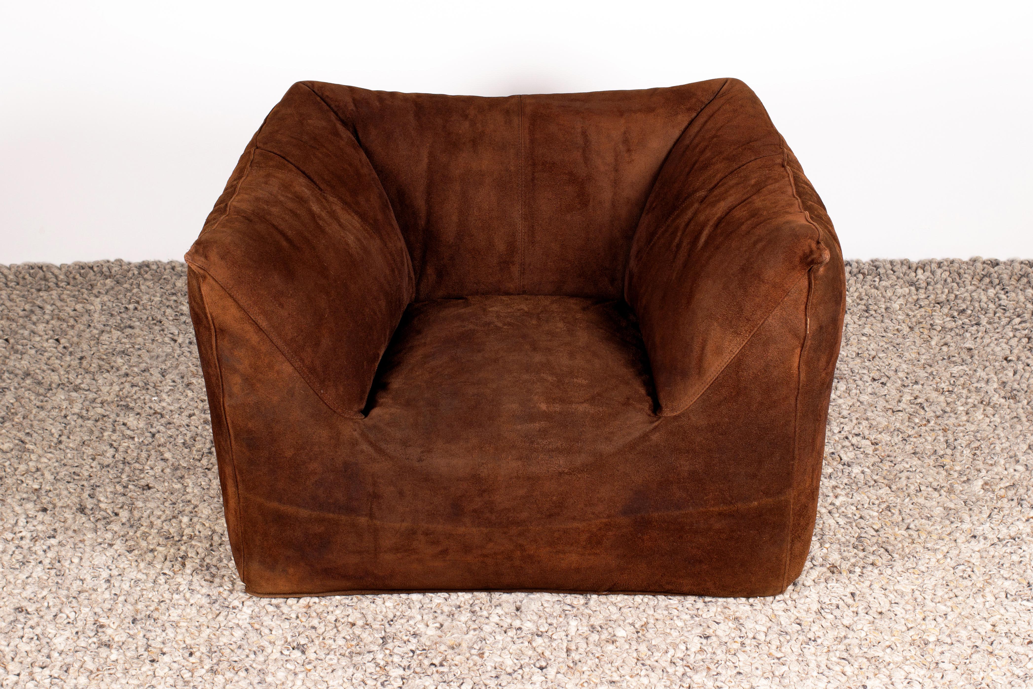 1972 Mario Bellini 4-Piece Suede Leather Bambole Sofa Set for C&B Italia 8