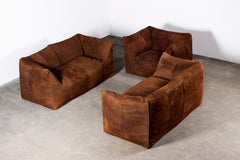 1972 Mario Bellini 4-Piece Suede Leather Bambole Sofa Set for C&B Italia