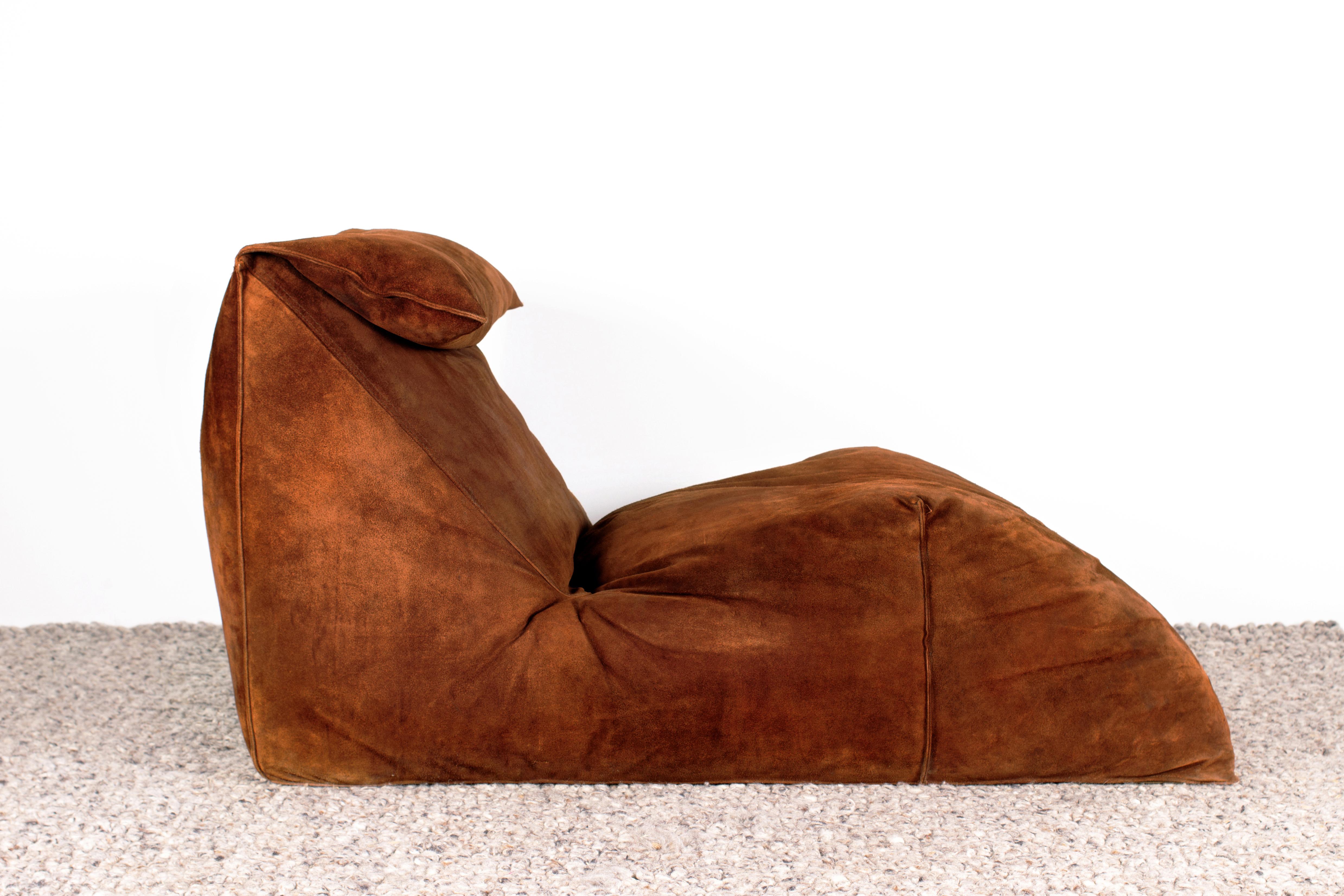 Italian 1972 Mario Bellini 4-Piece Suede Leather Bambole Sofa Set for C&B Italia