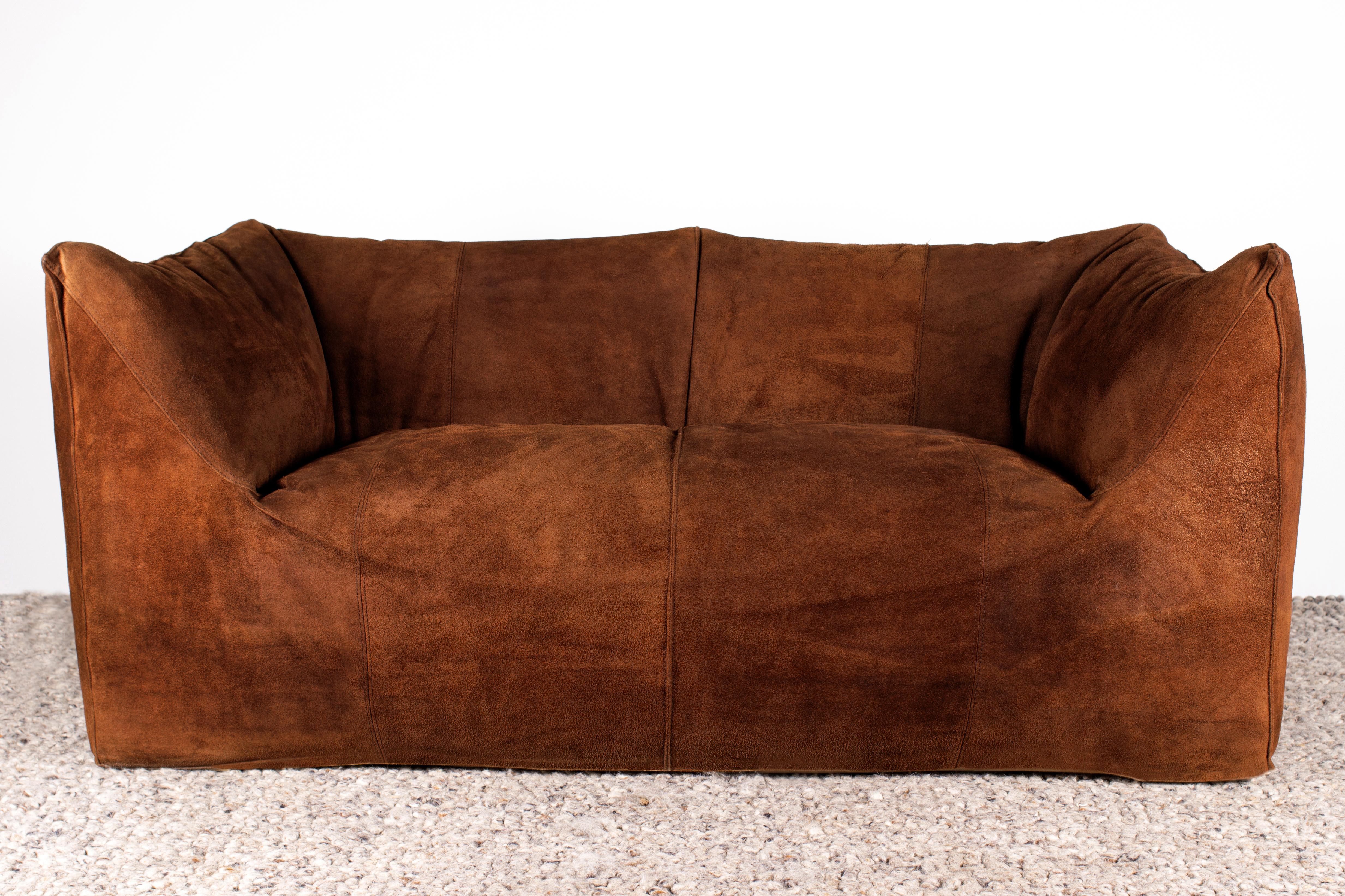 1972 Mario Bellini 4-Piece Suede Leather Bambole Sofa Set for C&B Italia 2
