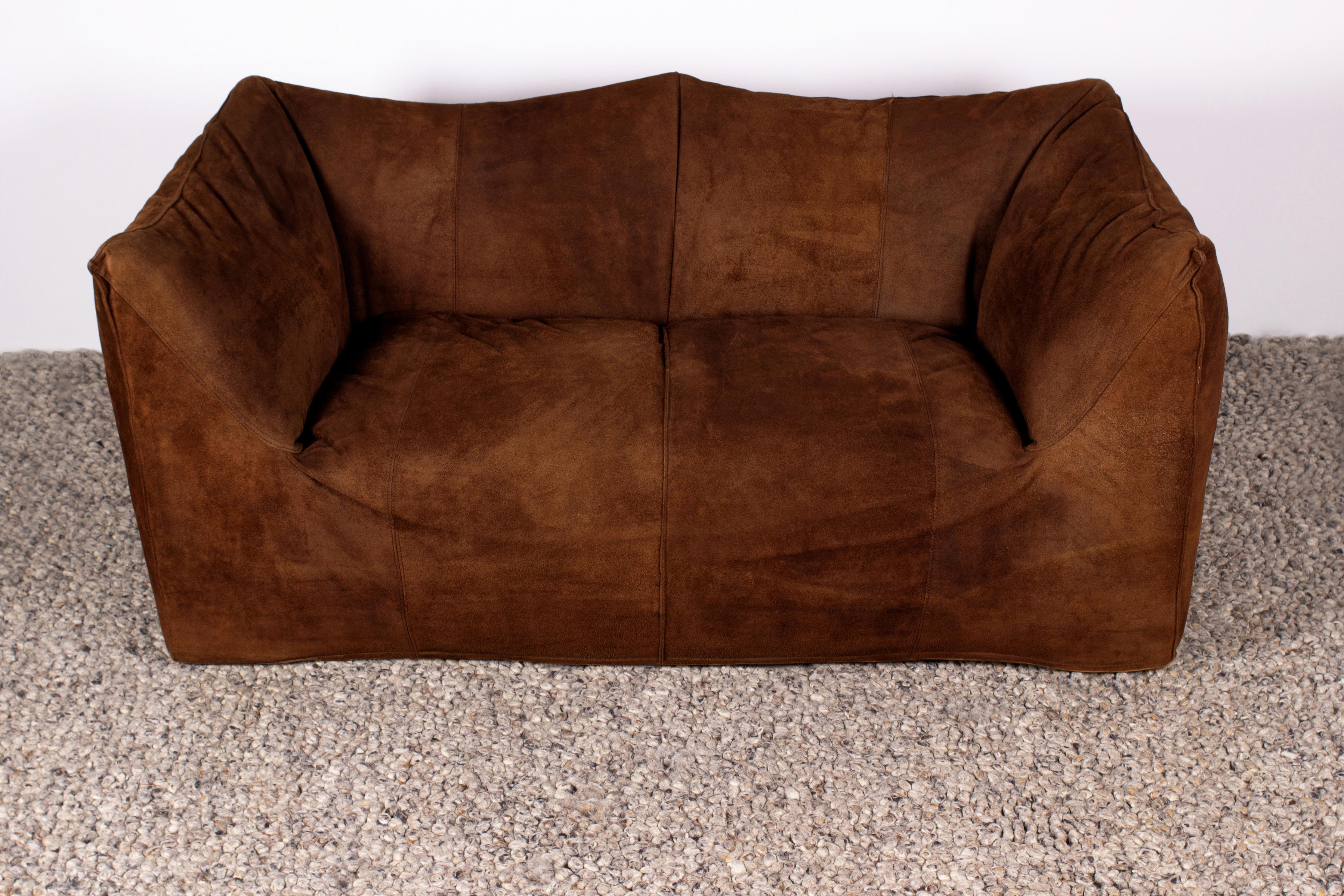 1972 Mario Bellini 4-Piece Suede Leather Bambole Sofa Set for C&B Italia 3