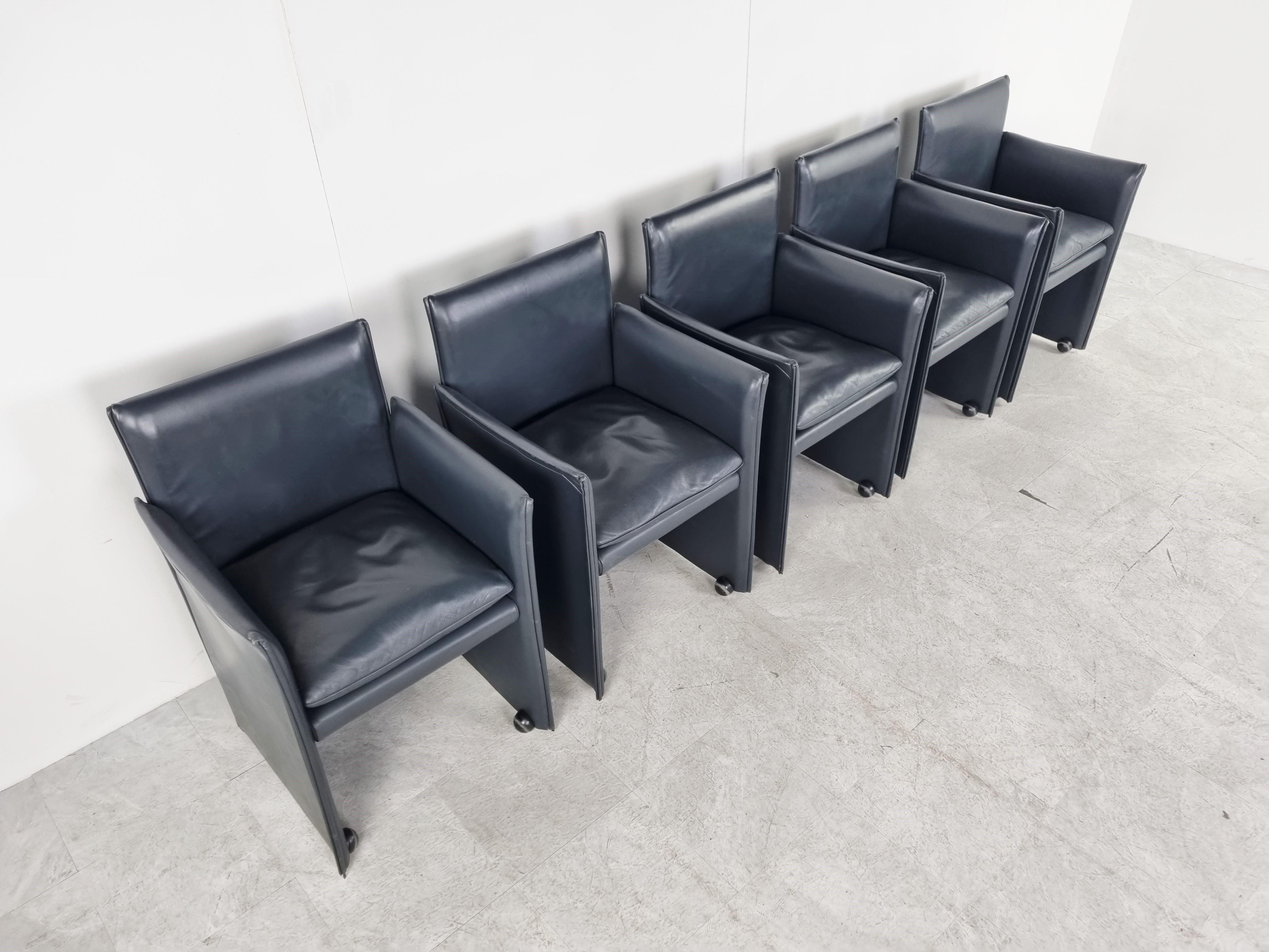 Italian Mario Bellini 401 Break Chairs for Cassina, 1990s