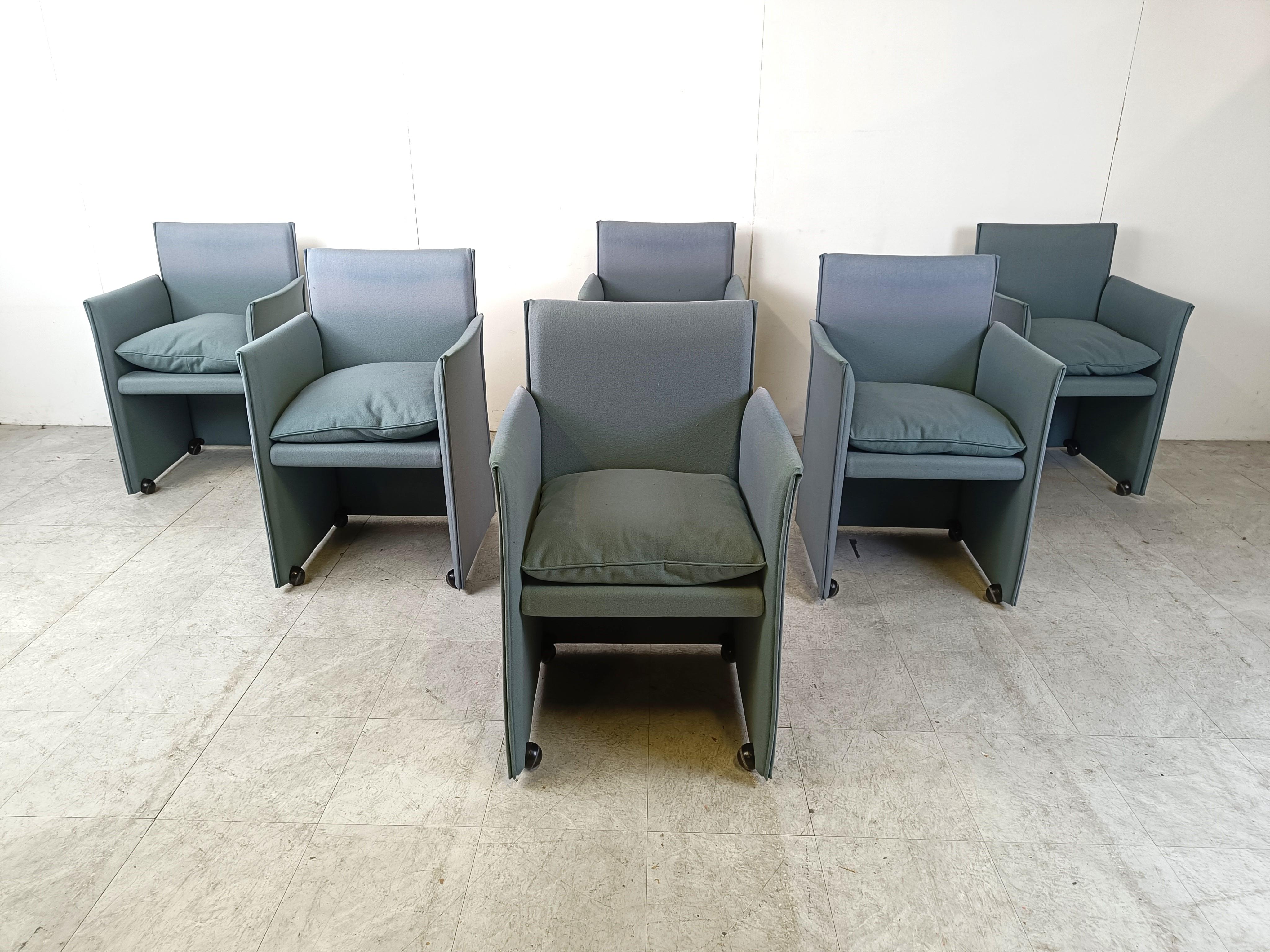 Mid-Century Modern Mario Bellini 401 Break chairs for Cassina, 1990s 