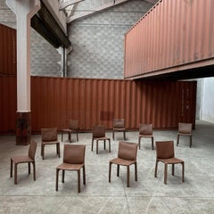 Mario Bellini 412 "CAB" Dining Chairs for Cassina, 1977, Set of 10