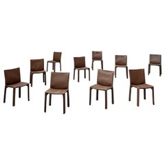 Mario Bellini 412 "CAB" Dining Chairs for Cassina, 1977, Set of 10