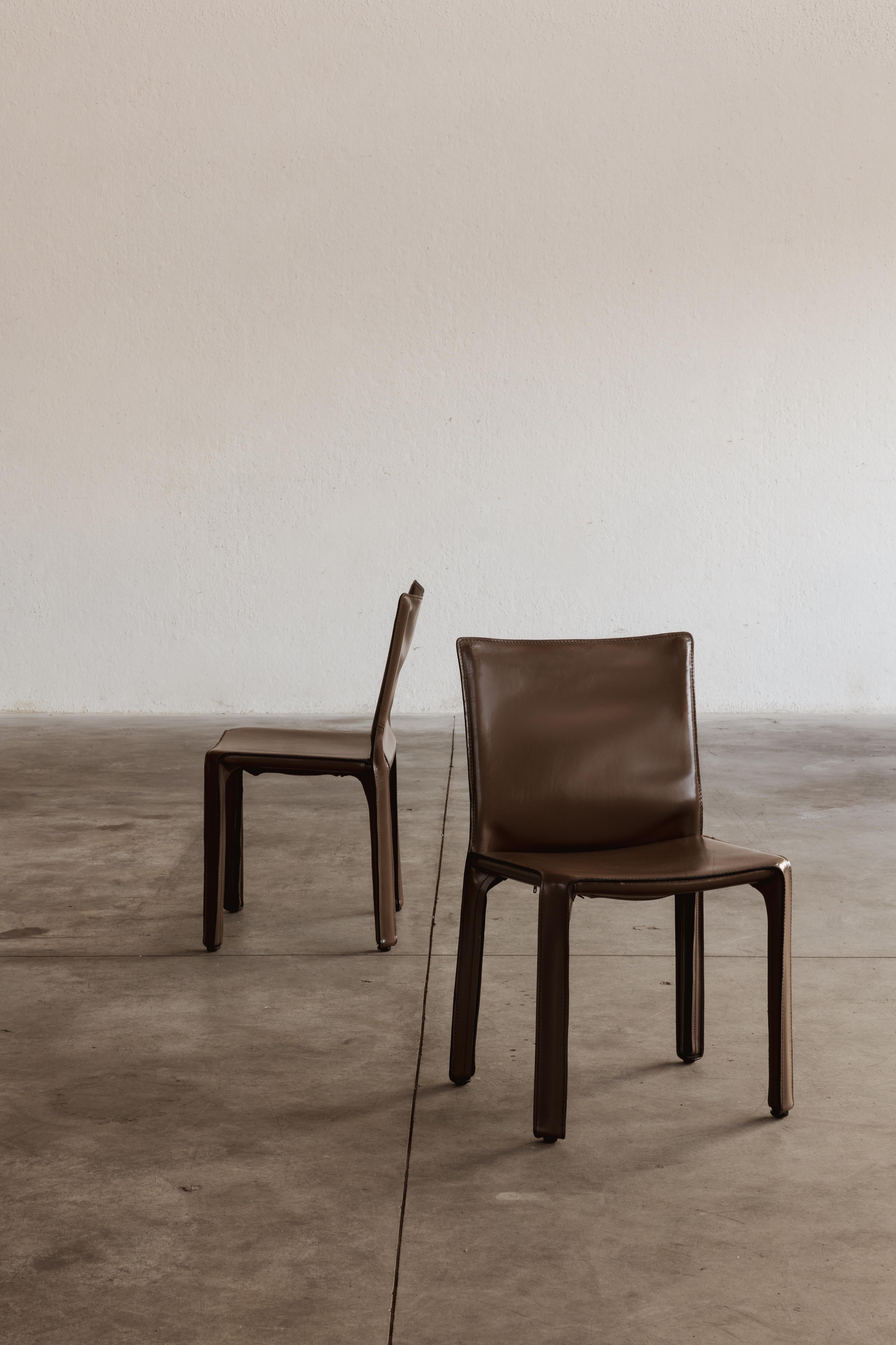 Mario Bellini 412 chaises à manger « CAB » pour Cassina, 1978, ensemble de 10 pièces en vente 1