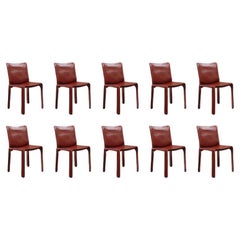 Mario Bellini 412 "CAB" Dining Chairs for Cassina, 1978, Set of 10