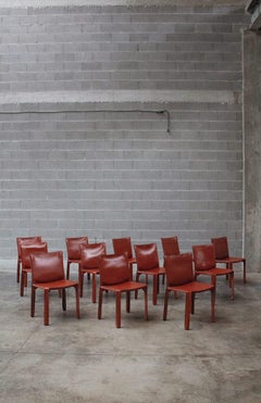 Mario Bellini 412 "CAB" Dining Chairs for Cassina, 1978, Set of 12