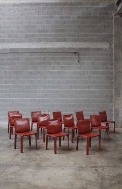 Mario Bellini 412 "CAB" Dining Chairs for Cassina, 1978, Set of 12
