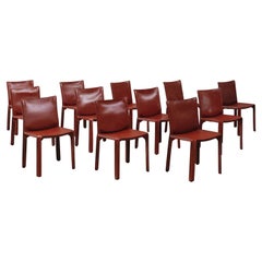 Mario Bellini 412 "CAB" Dining Chairs for Cassina, 1978, Set of 12