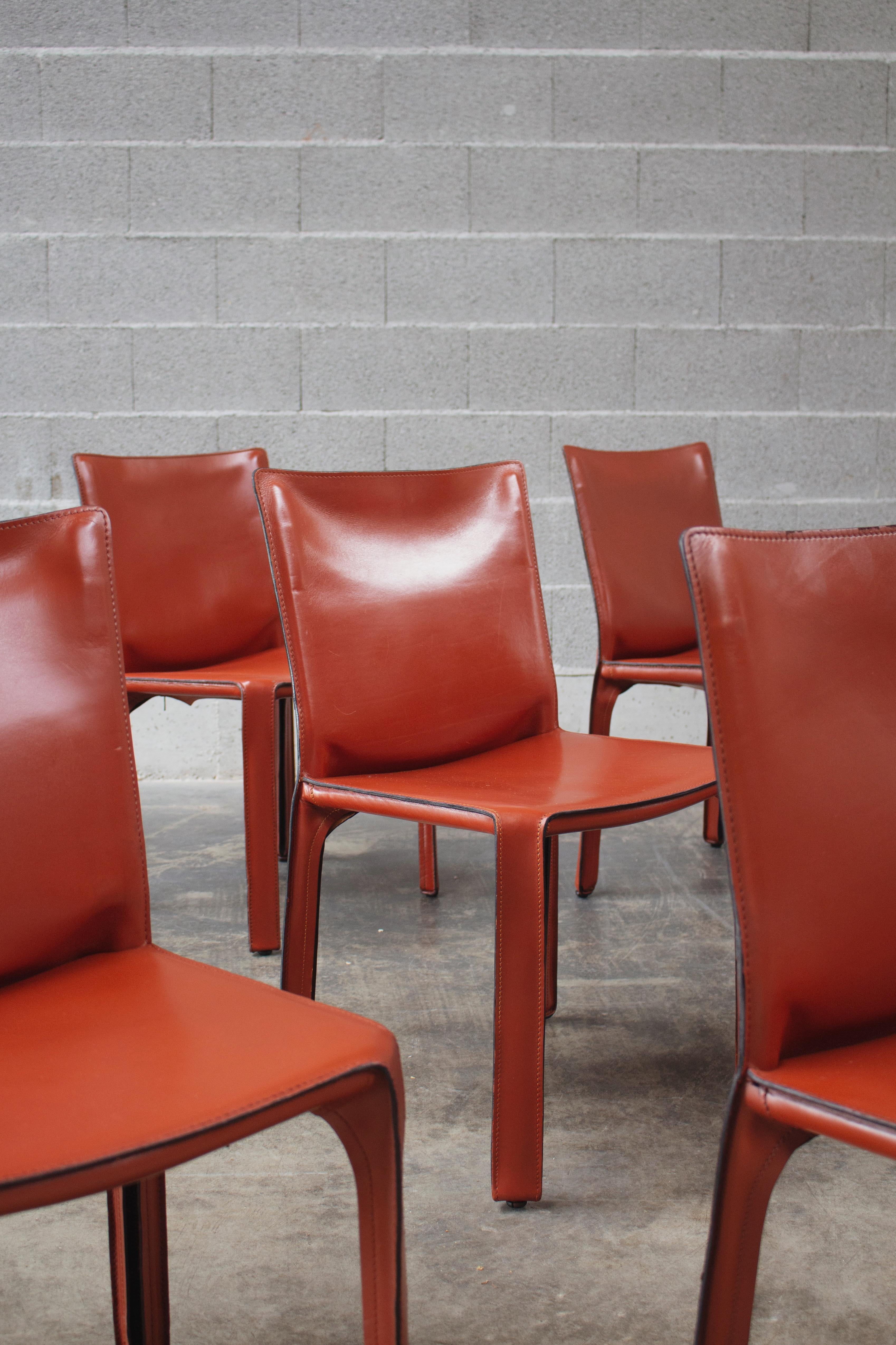 Mid-Century moderno Mario Bellini 412 sedie da pranzo 