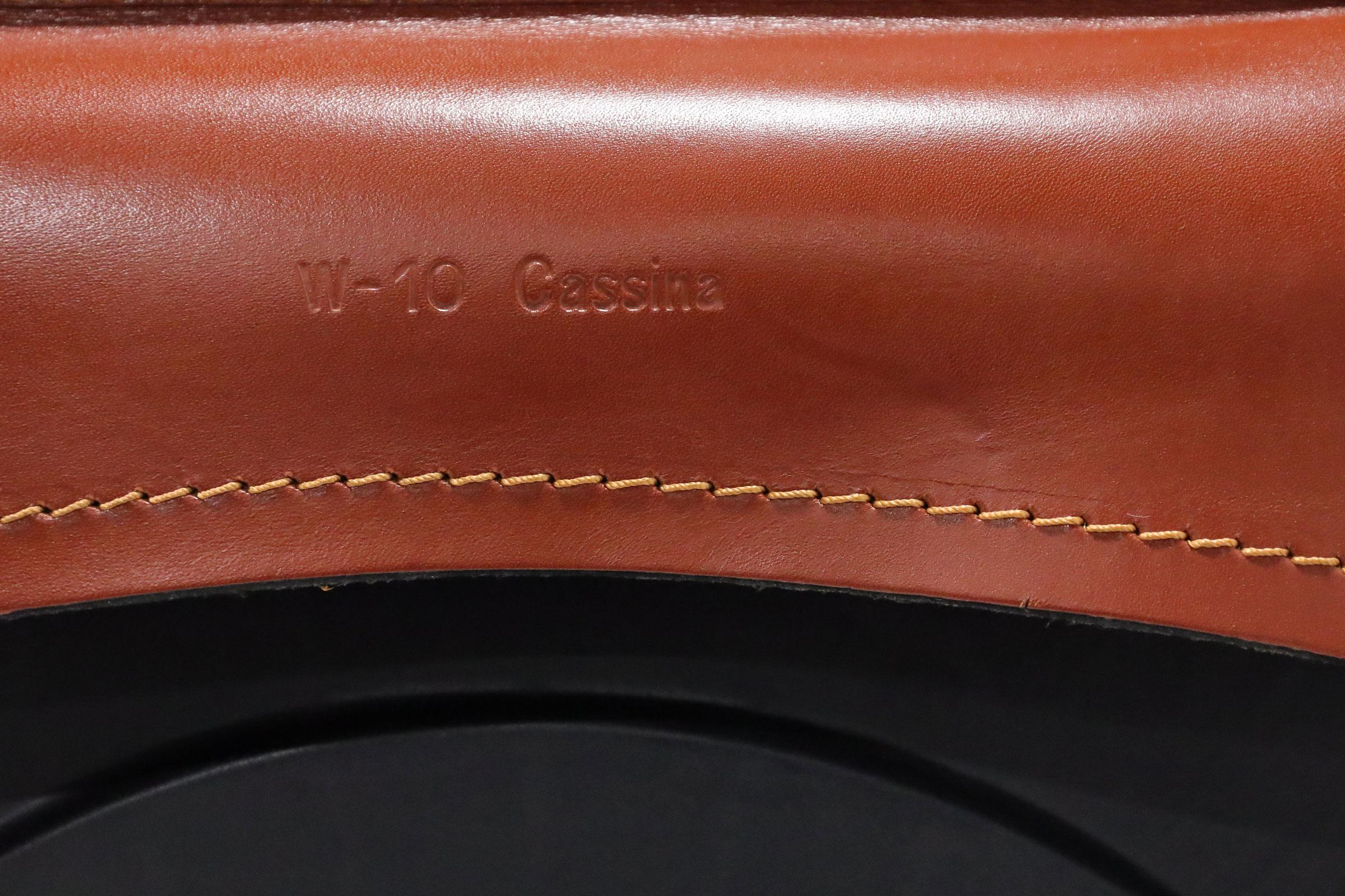 Mario Bellini 413 „CAB“ Stuhl für Cassina aus Hazelnussholz  Leder im Zustand „Gut“ im Angebot in Dallas, TX
