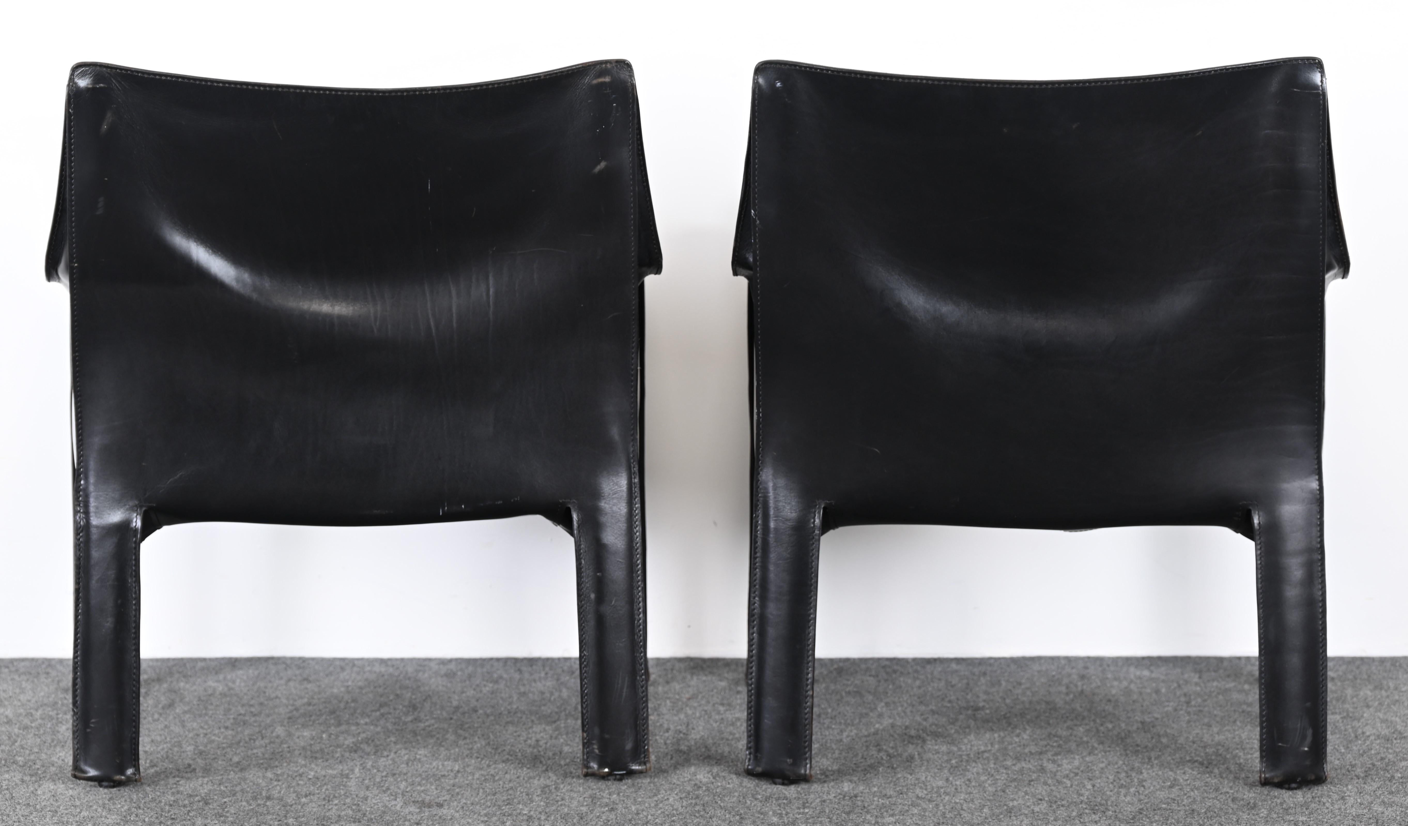 Mario Bellini 414 Cab Chairs by Cassina, 1970s 7
