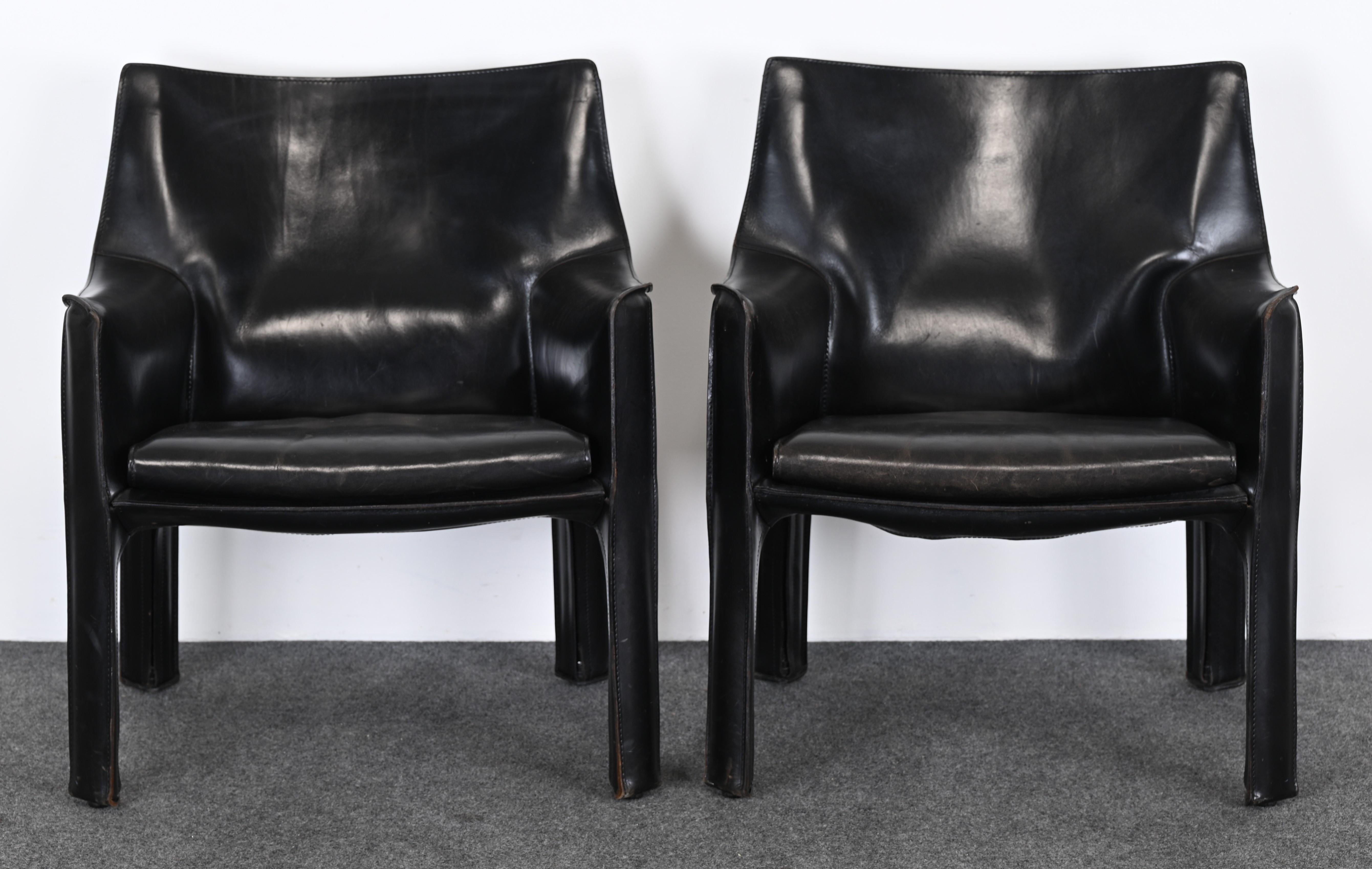 Mario Bellini 414 Cab Chairs by Cassina, 1970s In Good Condition In Hamburg, PA