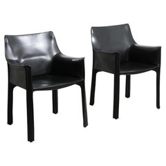 Mario Bellini "CAB 413" Dining Chairs for Cassina, 1977, set of 2