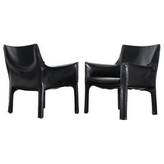 Mario Bellini 414 Cab Chairs by Cassina, 1970s