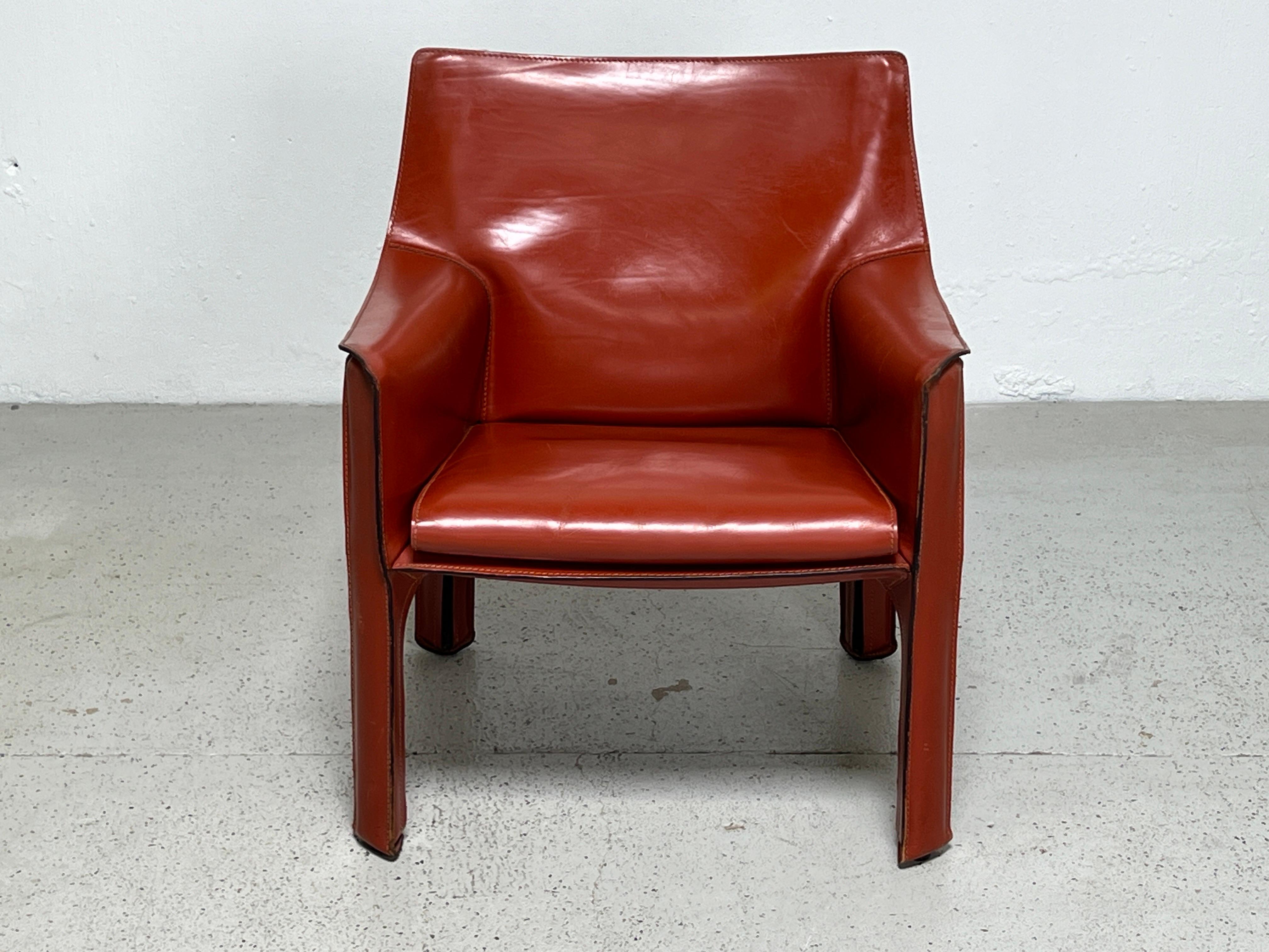 Mario Bellini 414 Cab Lounge Chair for Cassina  In Good Condition For Sale In Dallas, TX