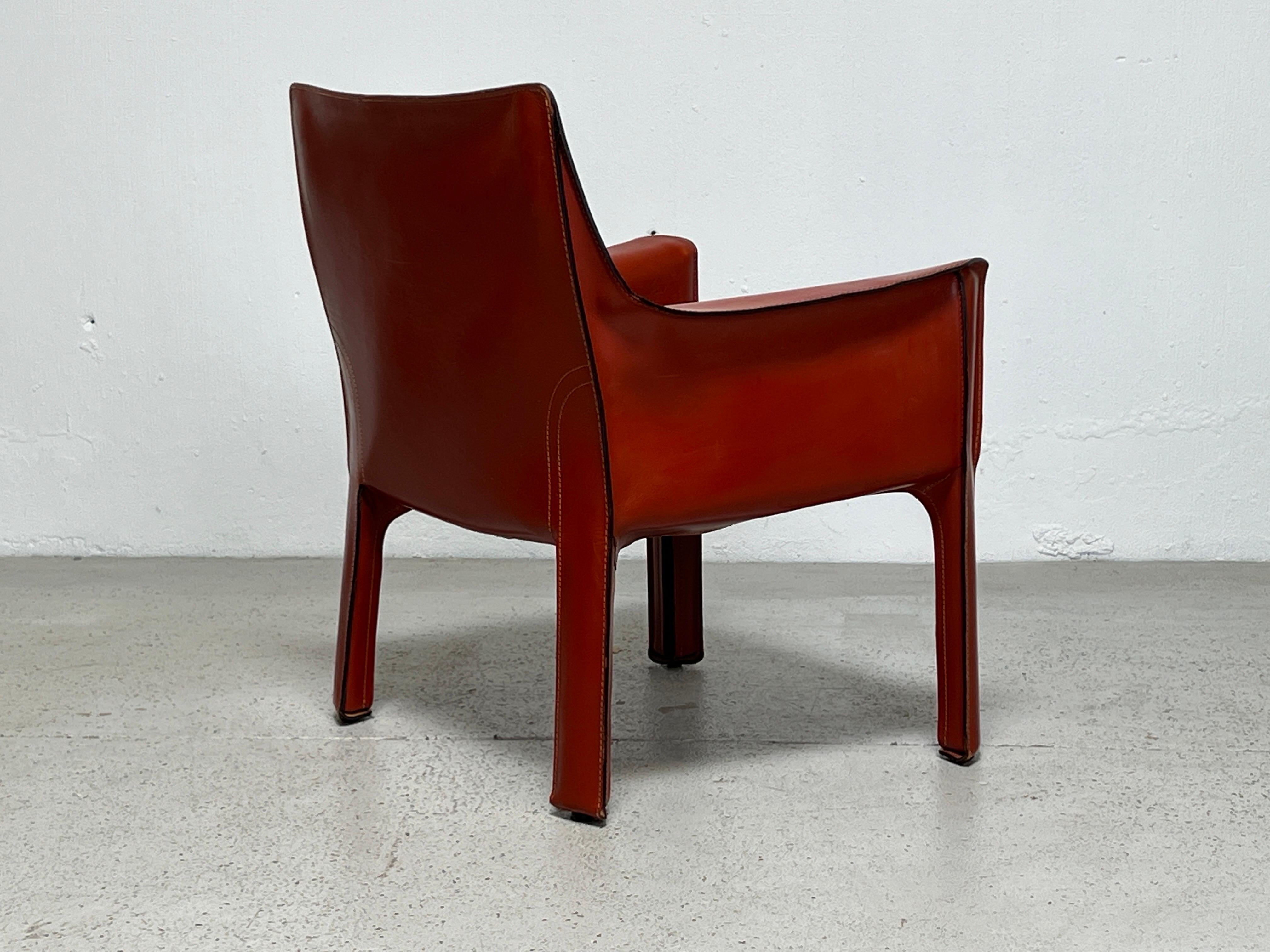 Mario Bellini 414 Cab Lounge Chair for Cassina  For Sale 1