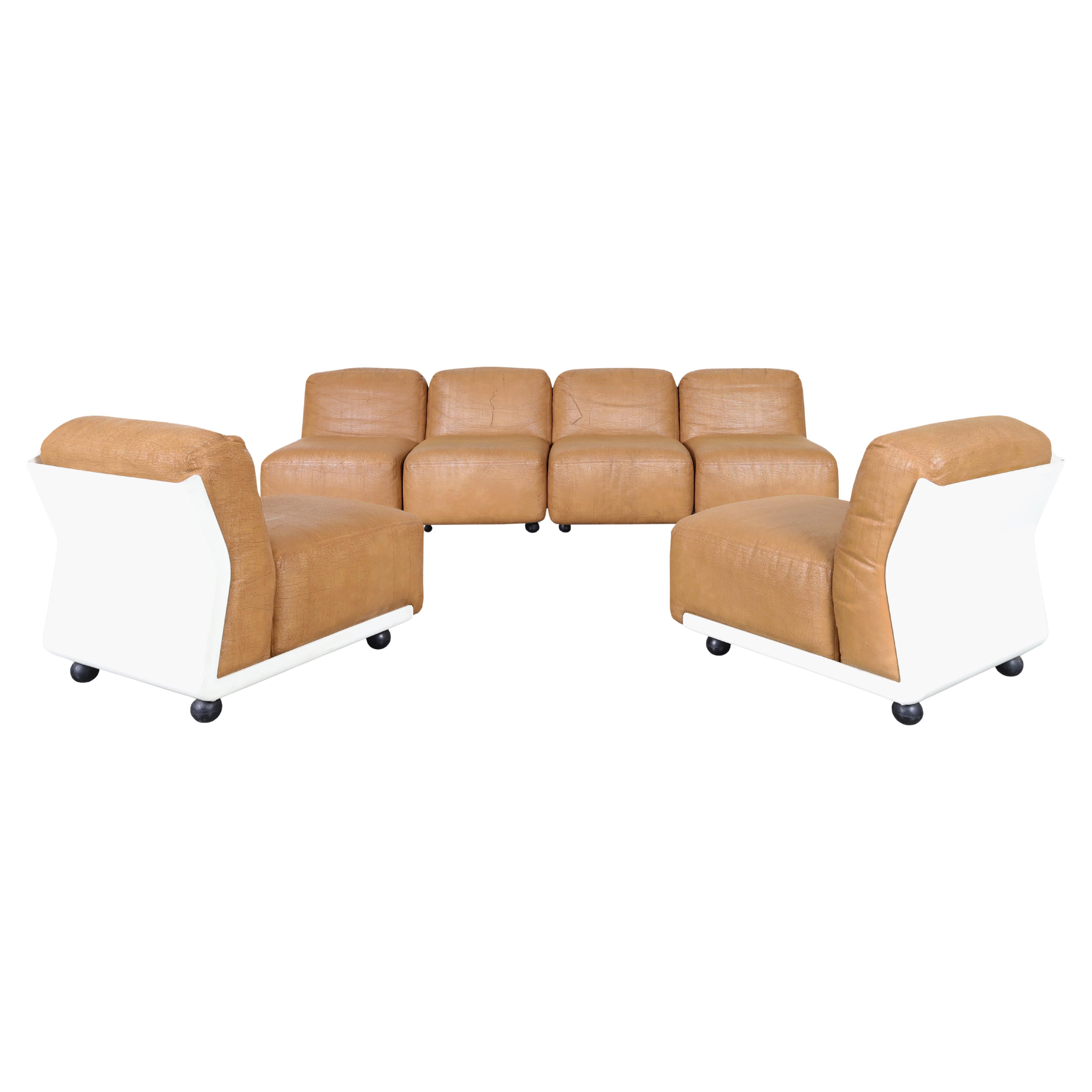 Mario Bellini "Amanta 24" Leather Modular Sofa for C&B Italia