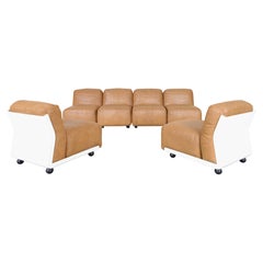 Modulares Ledersofa Mario Bellini „Amanta 24“ aus Leder für C&B Italia