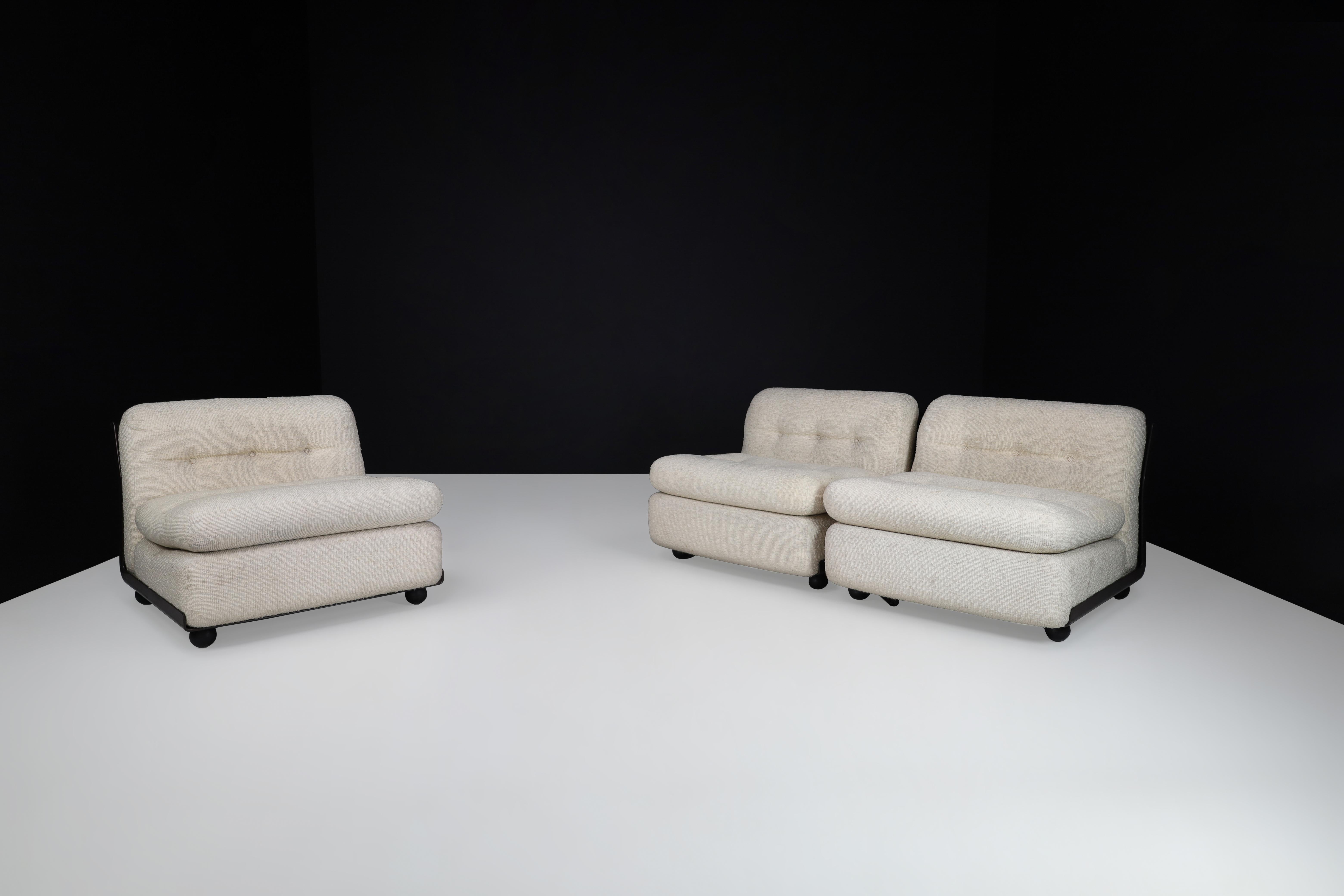 Modulares Sofa von Mario Bellini Amanta B&B Italia mit vier Sitzen aus Stoff, Italien 1970 (Italienisch) im Angebot