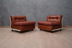 Mario Bellini Amanta C & B Italia Fiberlite and Leather Modular Chairs, 1972