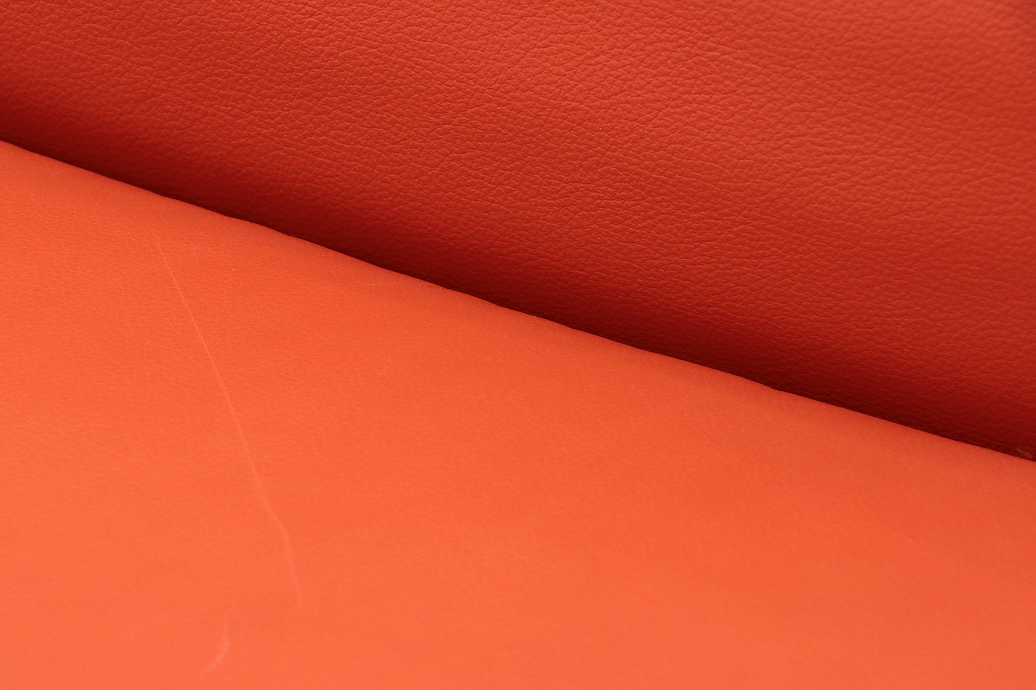 Mario Bellini Amanta Modular Sofa in Orange Leather for C&B Italy, 1960s For Sale 3