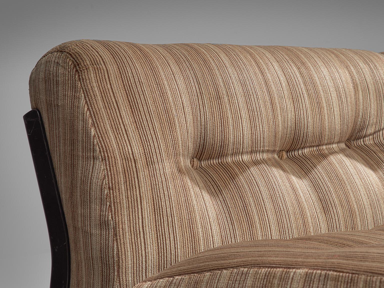 Mario Bellini 'Amanta' Modular Sofa in Original Beige Striped Fabric, 1966 1